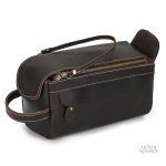 Trousse de toilette en cuir pour homme