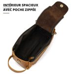 Trousse de toilette en cuir durable pour homme