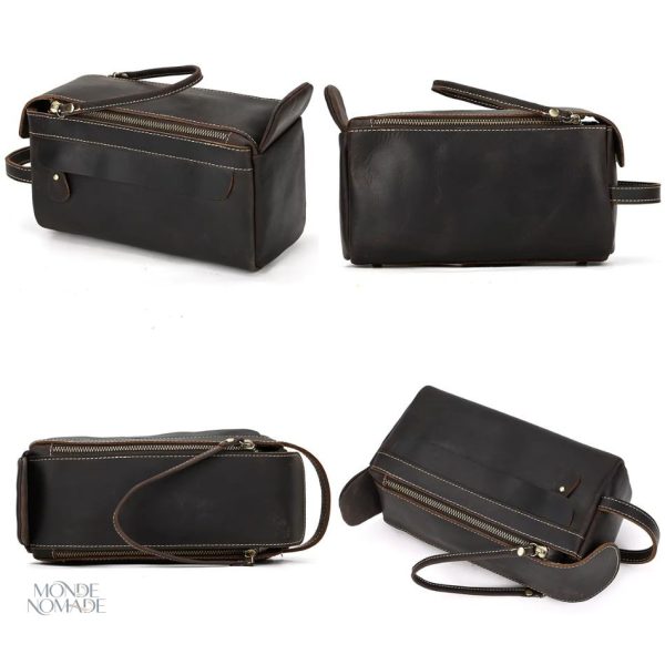 Trousse de toilette cuir homme élégante