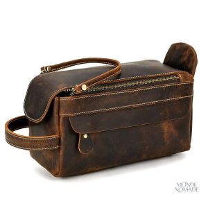 Accessoire de voyage en cuir pour homme