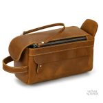Trousse de toilette homme design en cuir