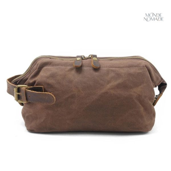 Accessoire de voyage homme : trousse en toile