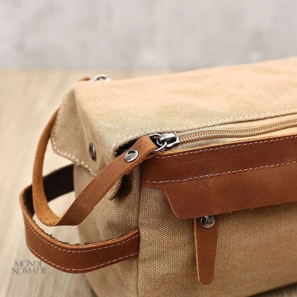 Élégante trousse de toilette en toile pour homme