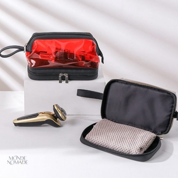 Trousse de voyage homme avec fermeture éclair