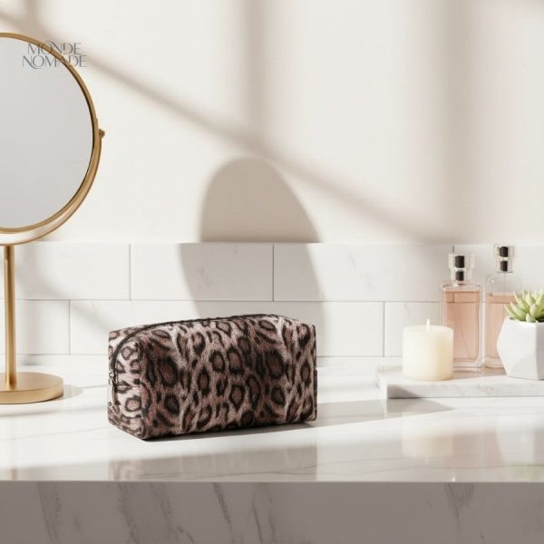 Accessoire de beauté femme - Trousse de toilette Léopard chic