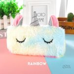 Rangement ludique en forme de licorne pour cosmétiques