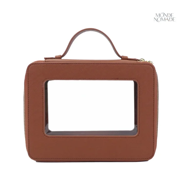Trousse de toilette transparente zippée pour le maquillage