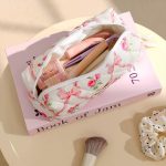 Trousse à cosmétiques fleuris et matelassée