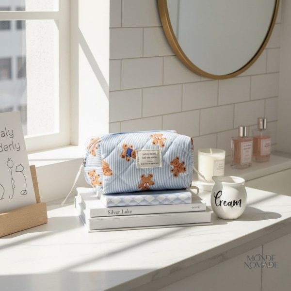 Trousse de toilette à motif ourson pour enfants