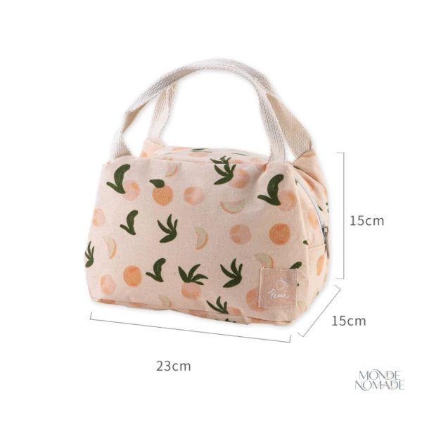 Trousse de toilette avec motif pêche, parfaite pour le voyage