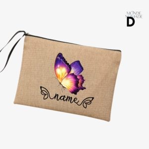 Trousse de toilette pour femmes avec papillon