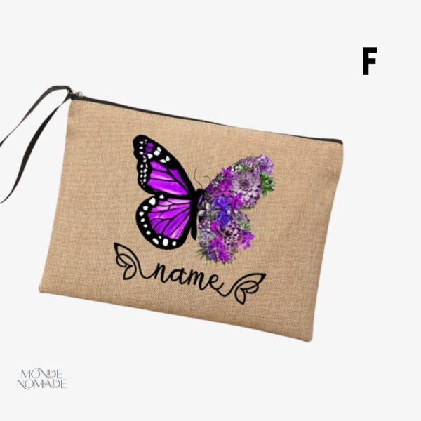 Trousse de toilette unique à thème papillon