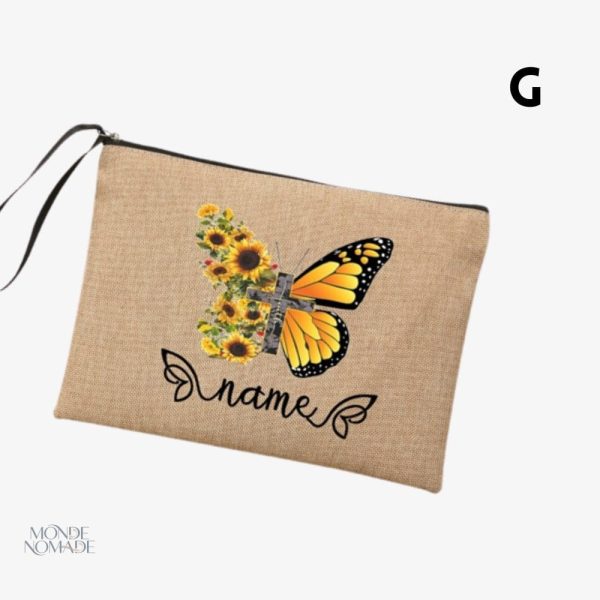 Trousse de toilette pratique avec design papillon