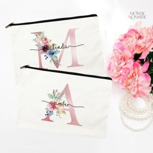 Trousse de toilette personnalisée Fille - Flower