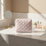 Trousse de beauté rose motifs nœuds
