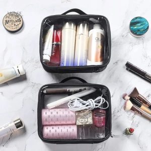 Accessoire de voyage pratique, sac de toilette transparent