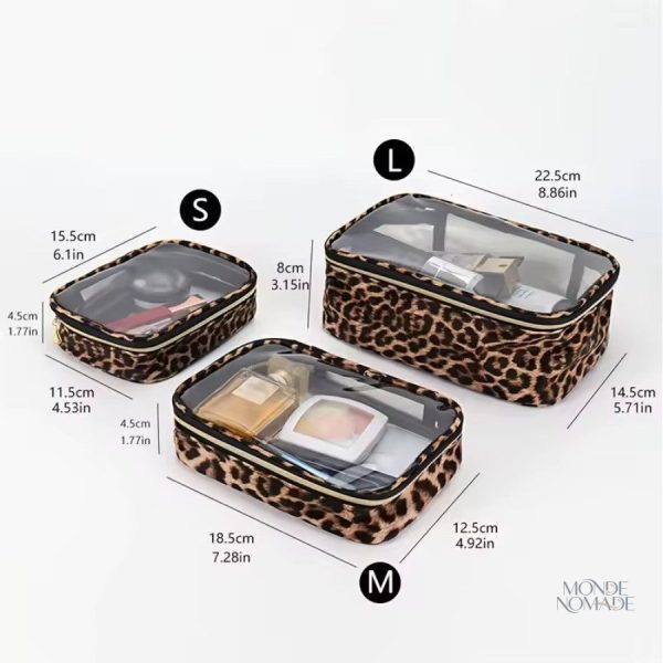 Trousse de maquillage design unique léopard