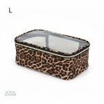 Trousse de beauté claire avec contour animal