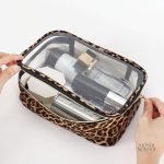 Trousse avec contour léopard pour rangement