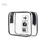 Trousse de toilette transparente pour l'avion