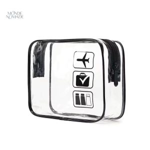 Trousse de toilette transparente pour l'avion