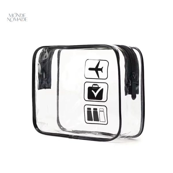 Trousse de toilette transparente pour l'avion