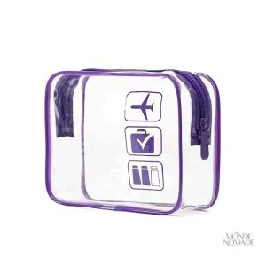 Trousse transparente pour organiser vos essentiels en voyage