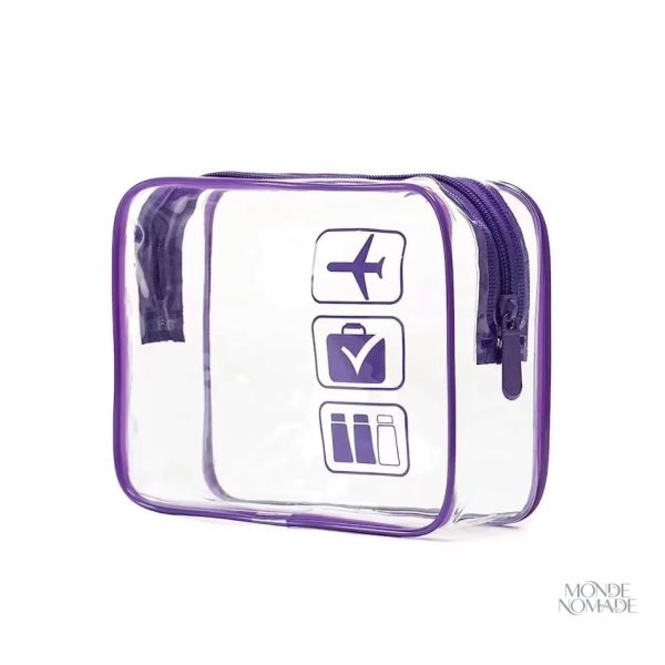 Trousse transparente pour organiser vos essentiels en voyage