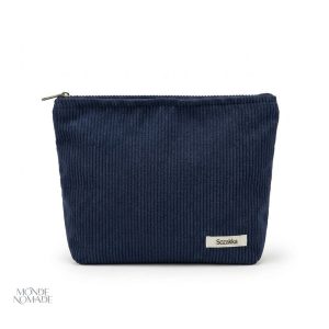 Trousse de toilette en velours côtelé Sozakka