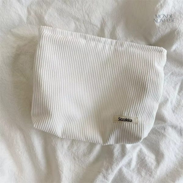 Trousse de rangement en velours pour soins personnels