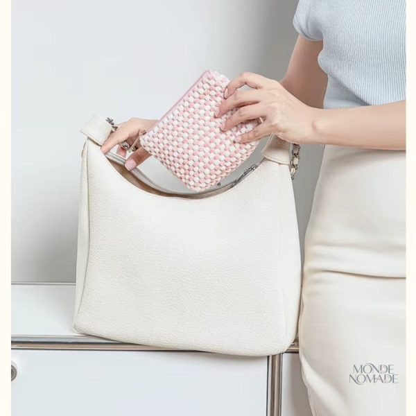 Petit sac de voyage en velours côtelé pour femme