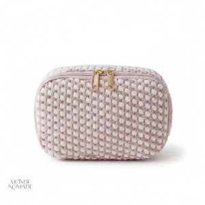 Trousse de toilette velours texturé femme