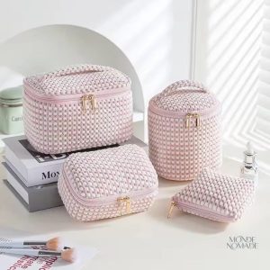 Trousse de toilette élégante en velours