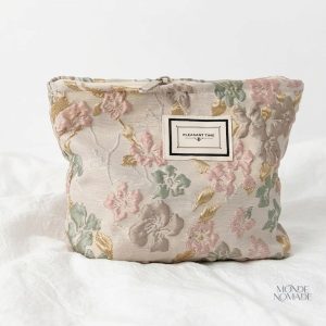 Trousse de toilette à motif floral élégant