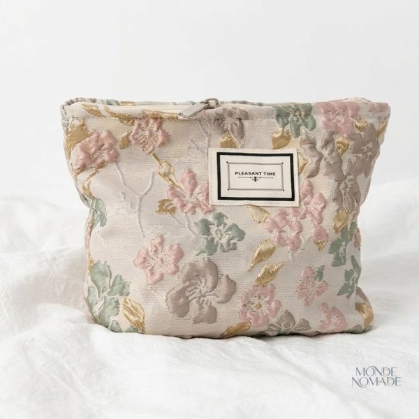 Trousse de toilette à motif floral élégant