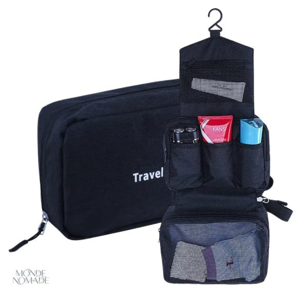 Trousse de toilette avec crochets de suspension