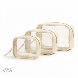Trousse de toilette transparente pour voyage