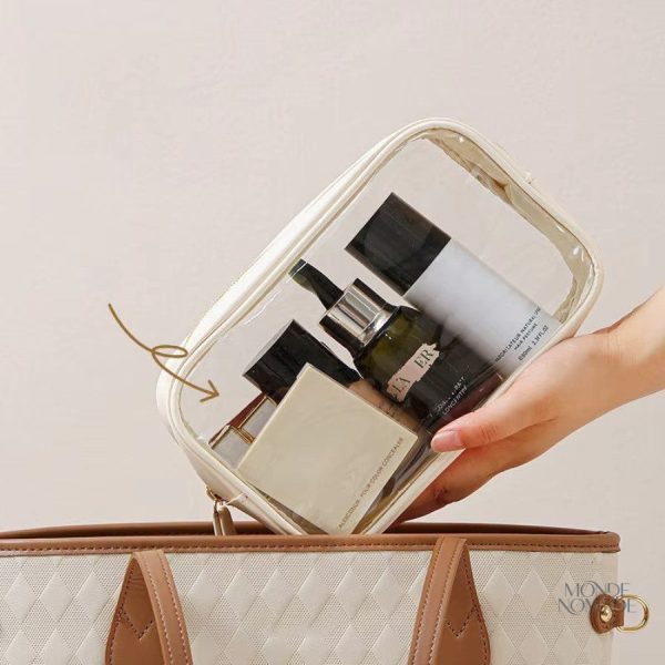 Trousse de voyage en PVC transparent