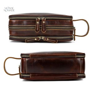Accessoire de voyage en cuir pour homme