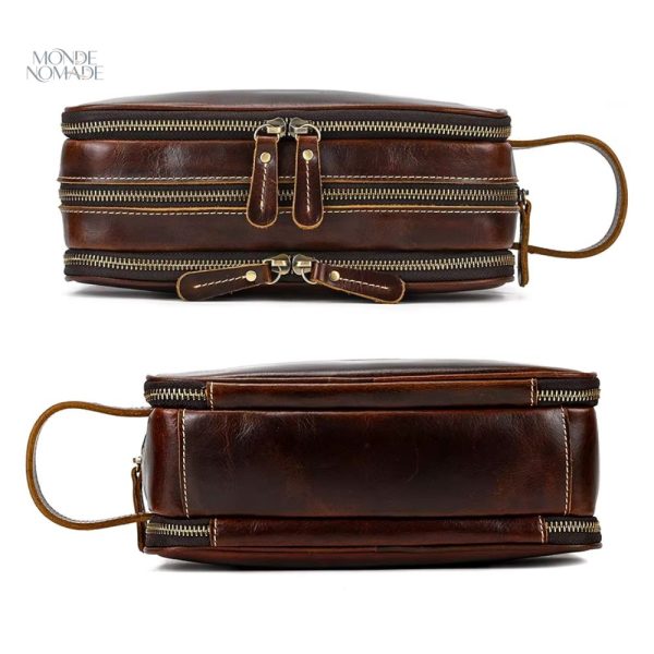 Accessoire de voyage en cuir pour homme