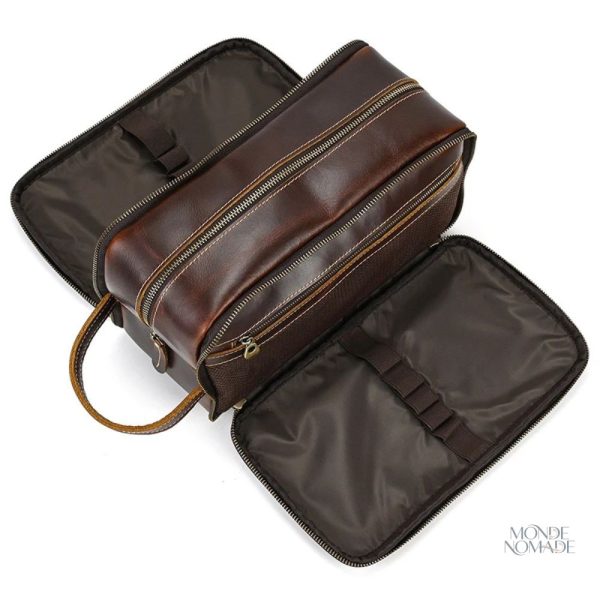 Trousse en cuir pour soins personnels masculins
