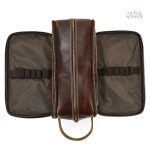 Trousse de voyage noire en cuir