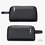 Trousse de voyage compacte en cuir pour homme