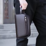 Trousse de toilette en cuir pour homme moderne