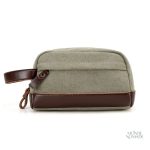 Trousse en tissu et simili cuir, parfaite pour les voyages