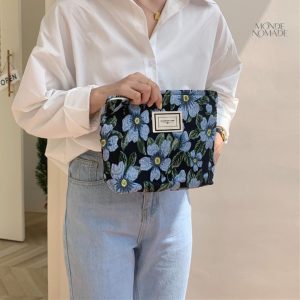 Trousse de voyage à motif floral coloré