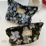 Trousse de maquillage avec design fleuri chic