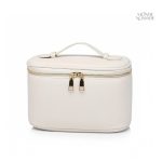 Vanity Case Cuir Femme avec Finitions Métal Doré