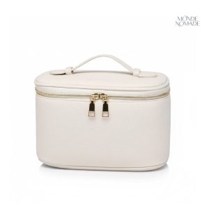 Vanity Case Cuir Femme avec Finitions Métal Doré
