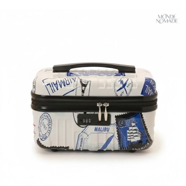 Vanity Case Rigide avec Impression Voyage et Code de Fermeture
